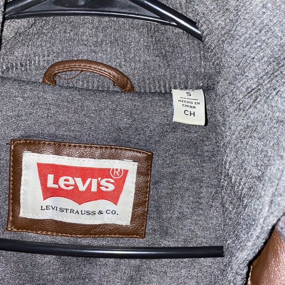 Levi’s Hooded Leather Jacket - Picture 3 of 3